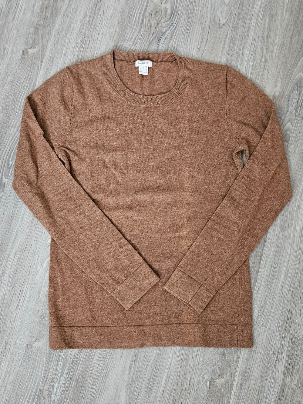 J. Crew Women's Heathered Brown Crewneck Sweater